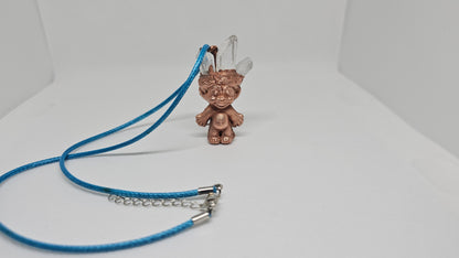 "Feelin' Lucky" Copper & Crystal Electroformed Lucky Treasure Friend