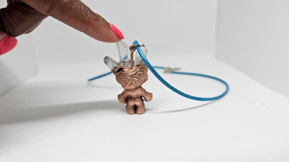 "Feelin' Lucky" Copper & Crystal Electroformed Lucky Treasure Friend